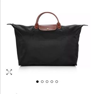 Longchamp Le Pliage Nylon Weekender in Black